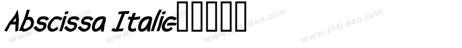 Abscissa Italic字体转换